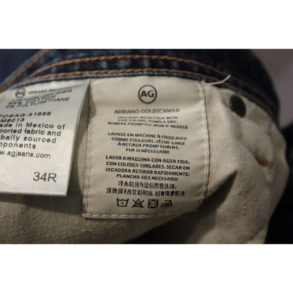 AG Adriano Goldschmied The Matchbox Slim Straight Jeans Men Denim Distressed 34R - Picture 11 of 11